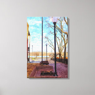 St Charles Walkway Painterly Canvas Print