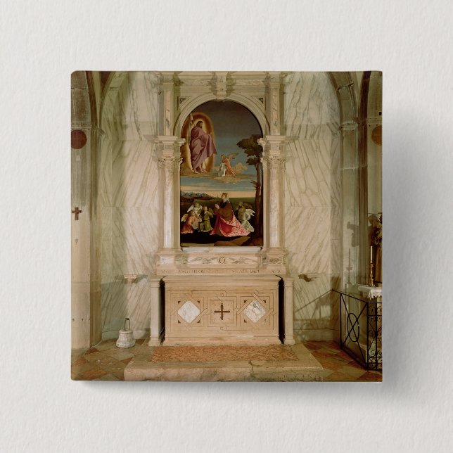 St. Christina Altarpiece 15 Cm Square Badge (Front)