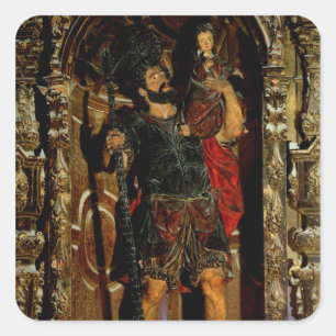 St. Christopher, 1597 Square Sticker