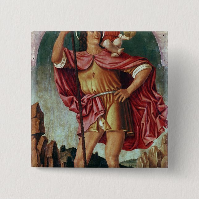 St. Christopher 15 Cm Square Badge (Front)