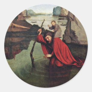 St. Christopher By Witz Konrad (Best Quality) Classic Round Sticker