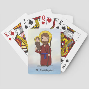 St. Christopher Feast Day Catholic Saint Playing Cards