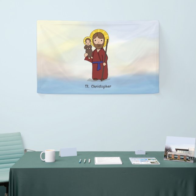 St. Christopher Feast Day Saint  Banner (Tradeshow)