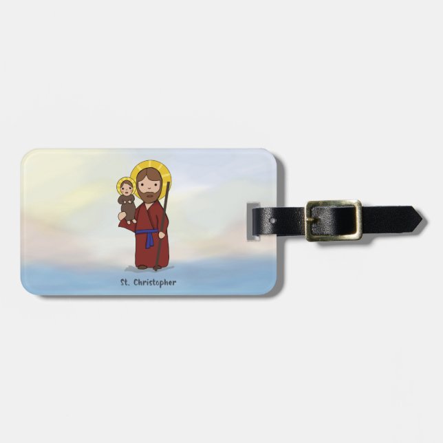 St. Christopher Feast Day Saint  Luggage Tag (Front Horizontal)