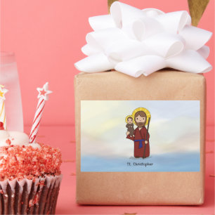 St. Christopher Feast Day Saint  Rectangular Sticker