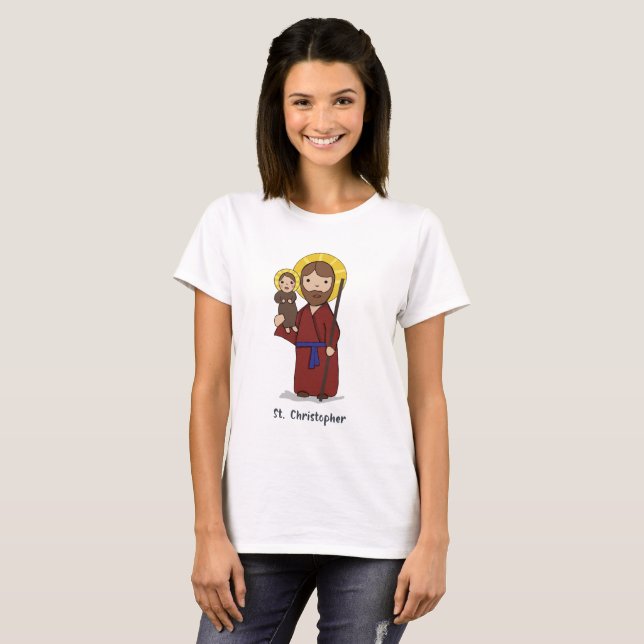 St. Christopher Feast Day Saint  T-Shirt (Front Full)