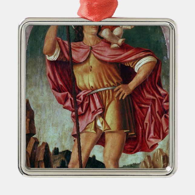 St. Christopher Metal Tree Decoration (Front)