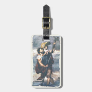 St. Christopher Safe Travel bag Tag! Add Name etc. Luggage Tag