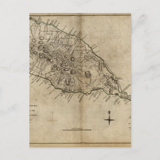 St. Christopher (St. Kitts), Caribbean Map Postcard