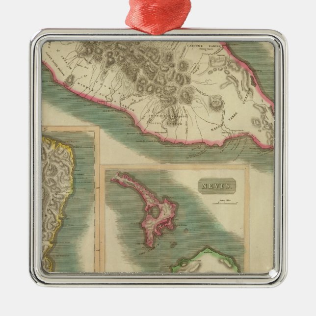 St Christophers 2 Metal Tree Decoration (Front)