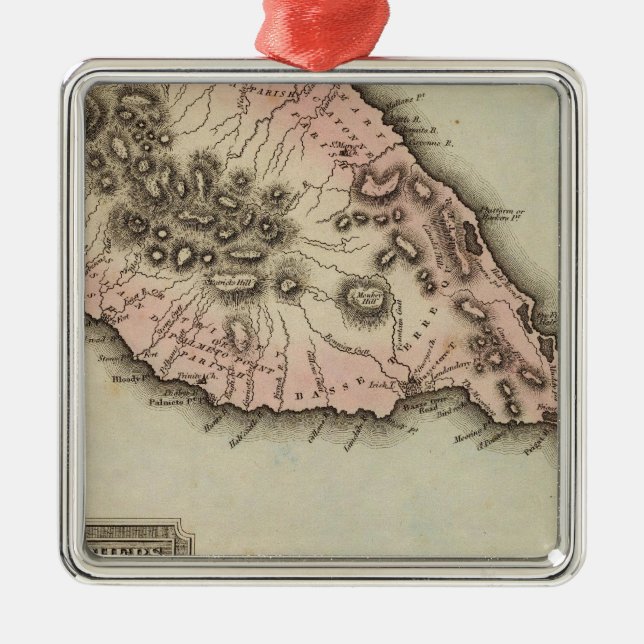 St Christophers Metal Tree Decoration (Front)