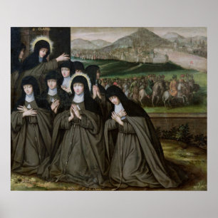 St. Claire with her Sister, Agnes and Nuns Poster