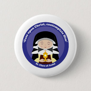 St. Clare of Assisi 6 Cm Round Badge