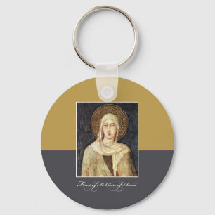 St. Clare of Assisi Feast Day Blessings Key Ring