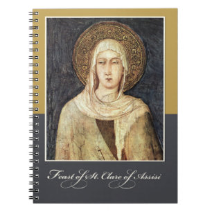 St. Clare of Assisi Feast Day Blessings Spiral Notebook