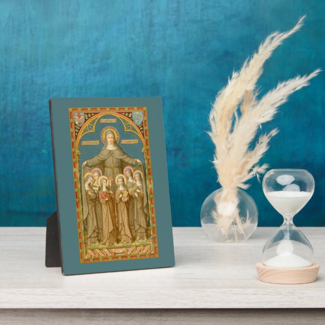 St. Clare of Assisi & Nuns (SAU 027) 5"x7" Plaque (Side)