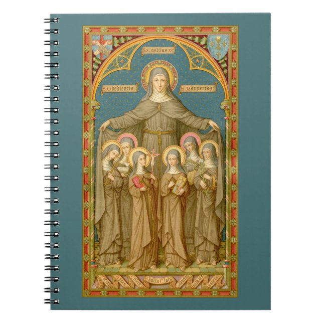 St. Clare of Assisi & Nuns (SAU 027) (Style 2) Notebook (Front)