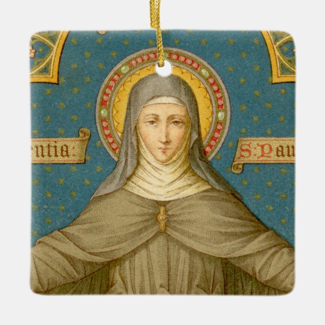 St. Clare of Assisi (SAU 027) Ceramic Ornament (Front)