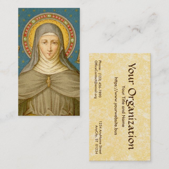 St. Clare of Assisi (SAU 027) FB Standard Business Card (Front/Back)