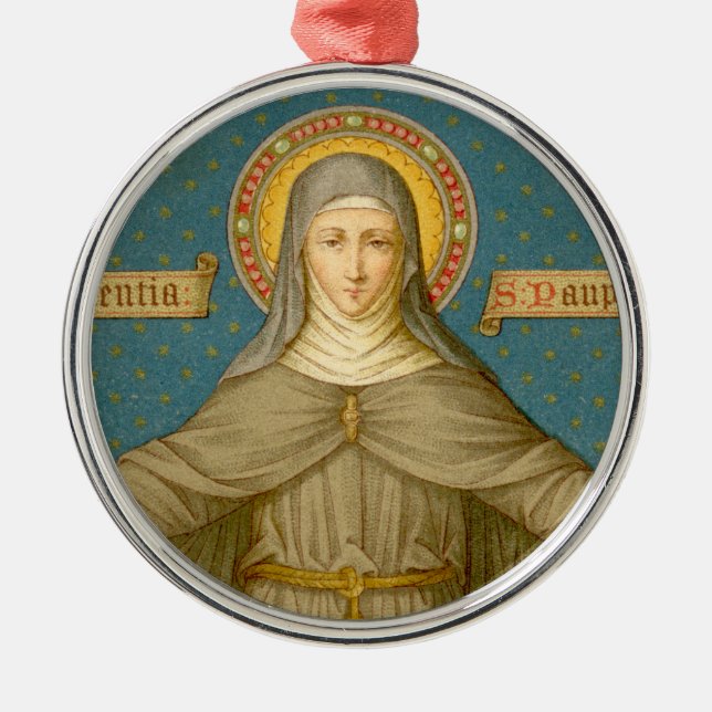 St. Clare of Assisi (SAU 27) Metal Tree Decoration (Front)