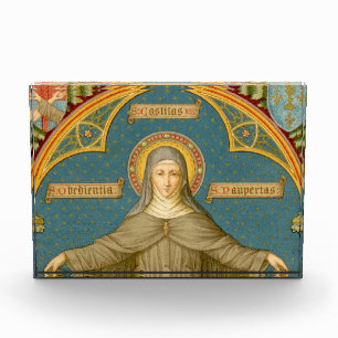 St. Clare of Assisi & Scrolls of Vows (SAU 027) Photo Block