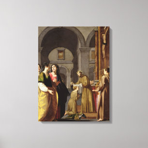 St. Clare Receiving the Veil from St. Francis Canvas Print