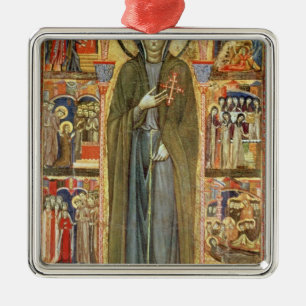 St. Clare with Scenes from her Life Metal Tree Decoration