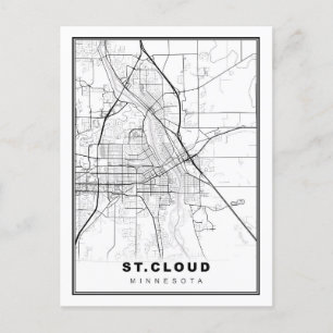 St Cloud Map Postcard