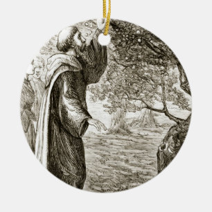 St. Columba changes bitter fruit into sweet, from Ceramic Tree Decoration