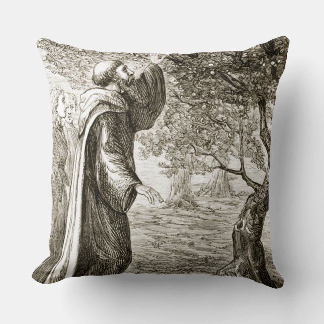 St. Columba changes bitter fruit into sweet, from Cushion (Front)