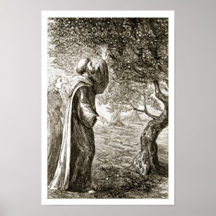St. Columba changes bitter fruit into sweet, from Poster