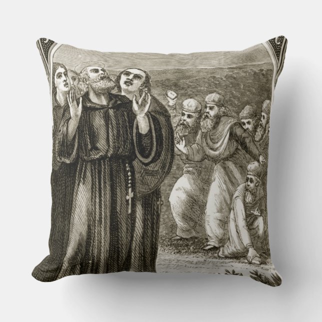 St. Columba chanting, and attacked by the Druids, Cushion (Front)