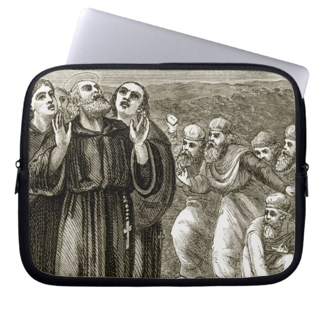 St. Columba chanting, and attacked by the Druids, Laptop Sleeve (Front)