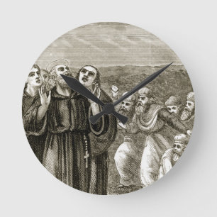 St. Columba chanting, and attacked by the Druids, Round Clock