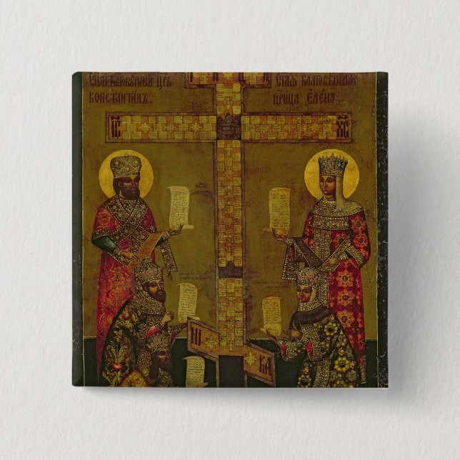 St. Constantine and St. Helena 15 Cm Square Badge (Front)