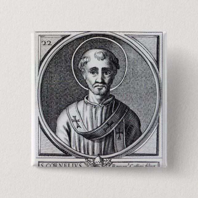 St. Cornelius 15 Cm Square Badge (Front)
