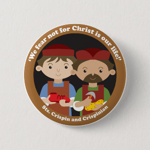 St. Crispin and Crispinian 6 Cm Round Badge