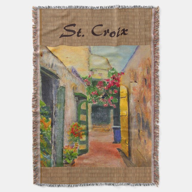St. Croix Alley Throw Blanket (Front Vertical)