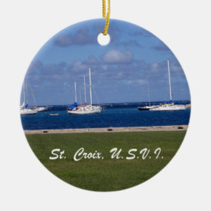 St. Croix, U.S.V.I. Ceramic Tree Decoration