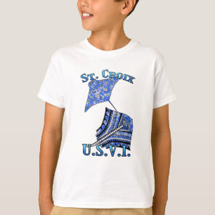 St Croix U V.I. Vacation Tribal Stingray Ocean T-Shirt