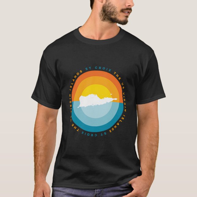 St Croix Usvi Sunset Graphic T-Shirt (Front)