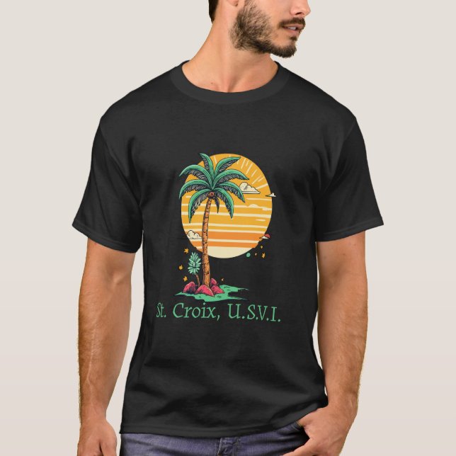 St. Croix usvi US Virgin Island Souvenir Vacation  T-Shirt (Front)