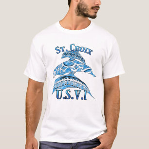 St. Croix USVI Vacation Tribal Dolphins T-Shirt