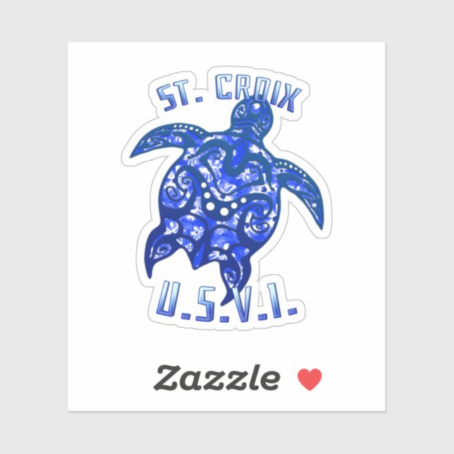 St Croix USVI Vacation Tribal Turtle (Sheet)