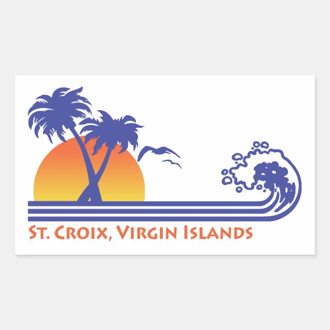St. Croix Virgin Islands Rectangular Sticker (Front)