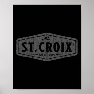 St Croix Waves Vintage Mens Womens Girls Boys Poster