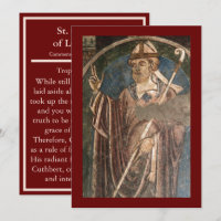 St. Cuthbert of Lindisfarne icon prayer card