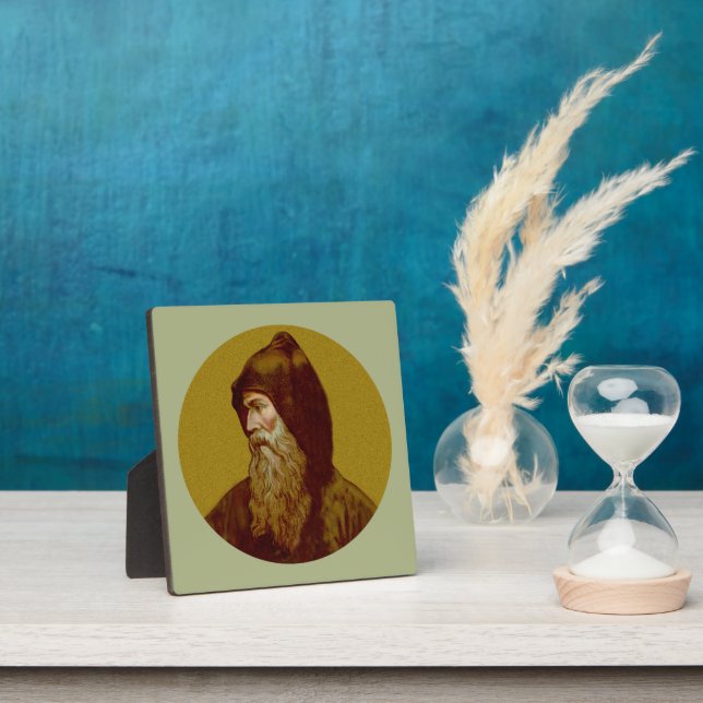 St. Cyril the Monk (M 002) 5.25"x5.25" Square Plaque (Insitu)