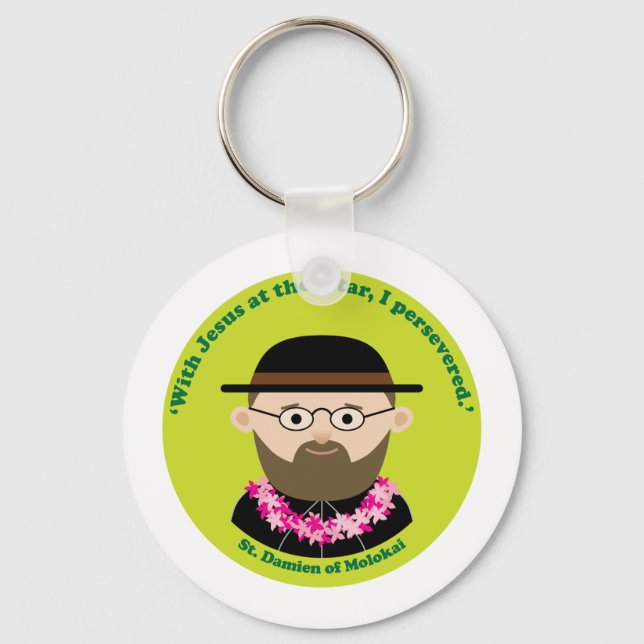 St. Damien of Molokai Key Ring (Front)
