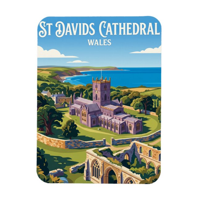 St Davids Cathedral Wales Magnet (Vertical)
